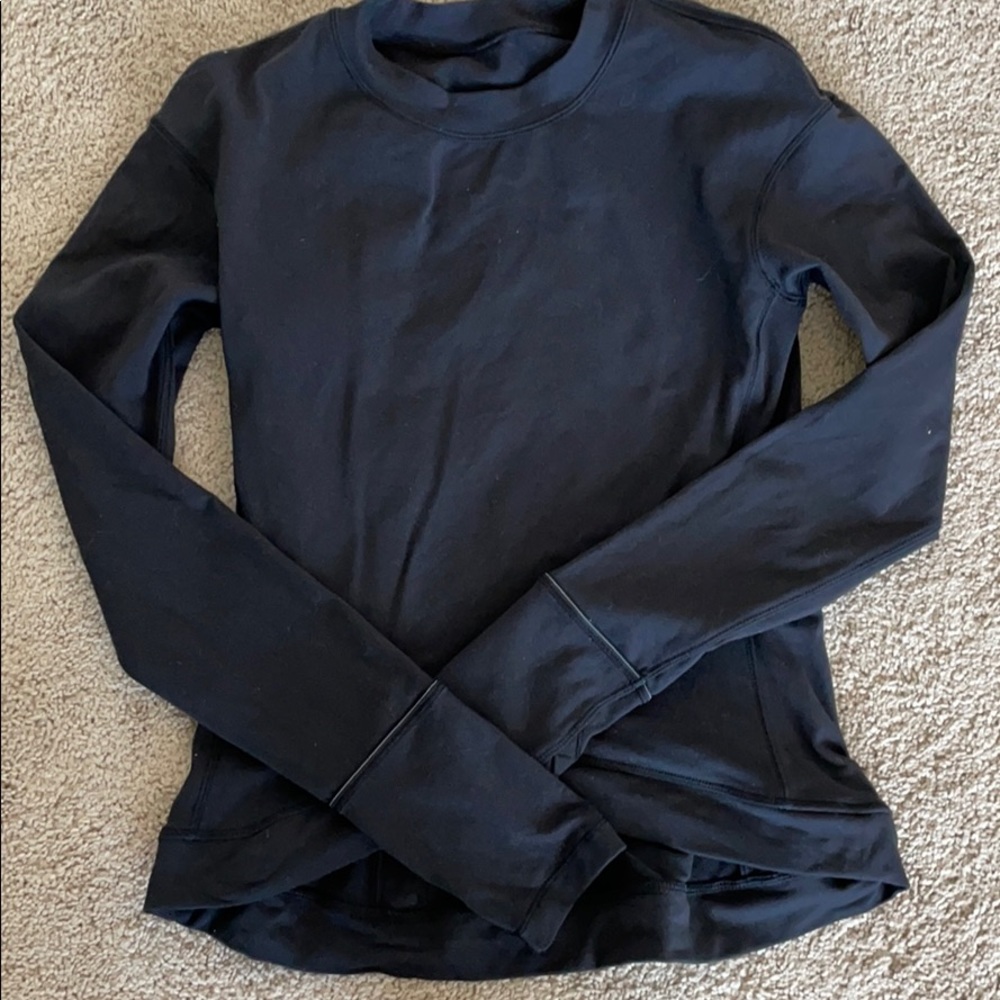 Lululemon black running top size 4